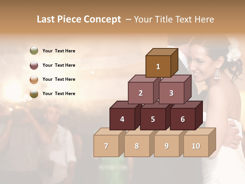 Groom Happy Sunset PowerPoint Template