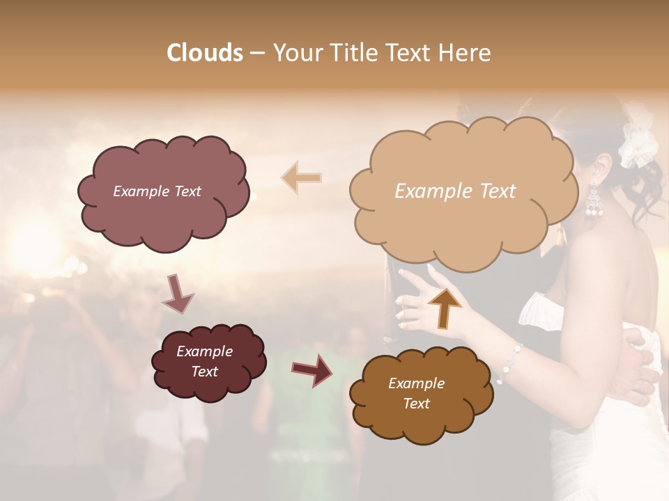 Groom Happy Sunset PowerPoint Template
