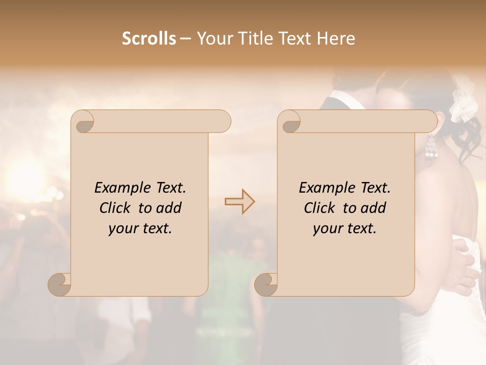 Groom Happy Sunset PowerPoint Template