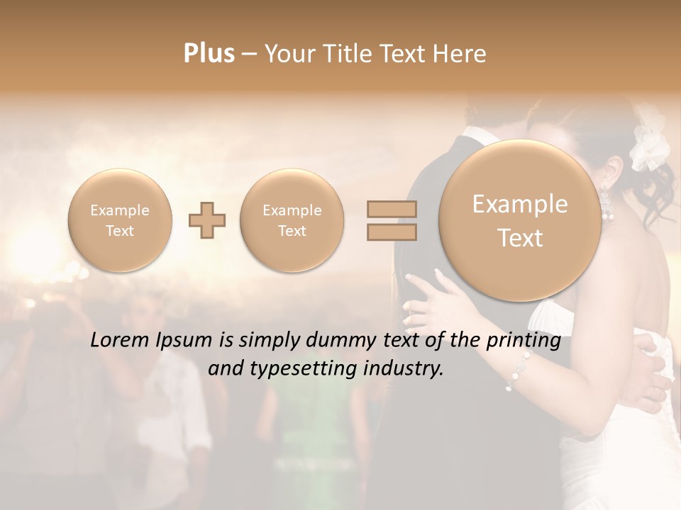 Groom Happy Sunset PowerPoint Template