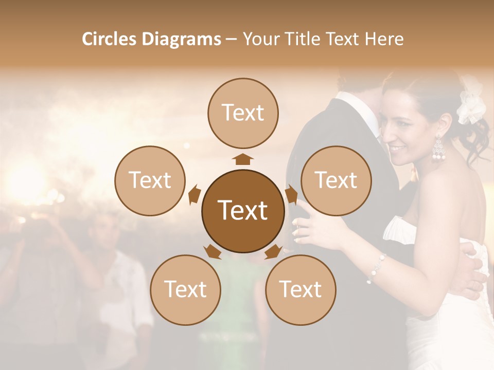 Groom Happy Sunset PowerPoint Template