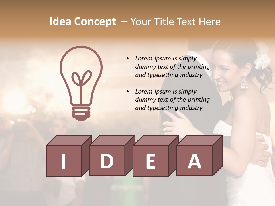 Groom Happy Sunset PowerPoint Template