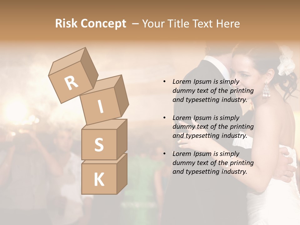 Groom Happy Sunset PowerPoint Template