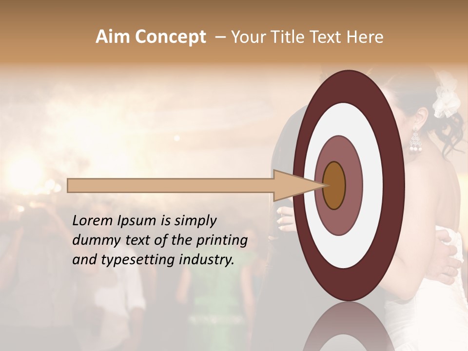 Groom Happy Sunset PowerPoint Template