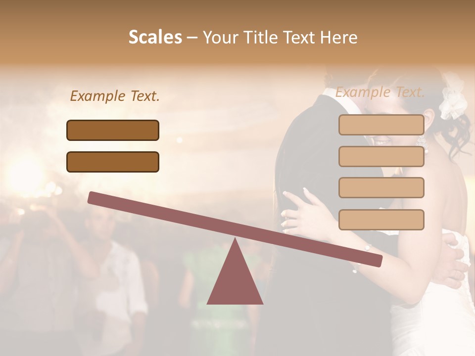 Groom Happy Sunset PowerPoint Template