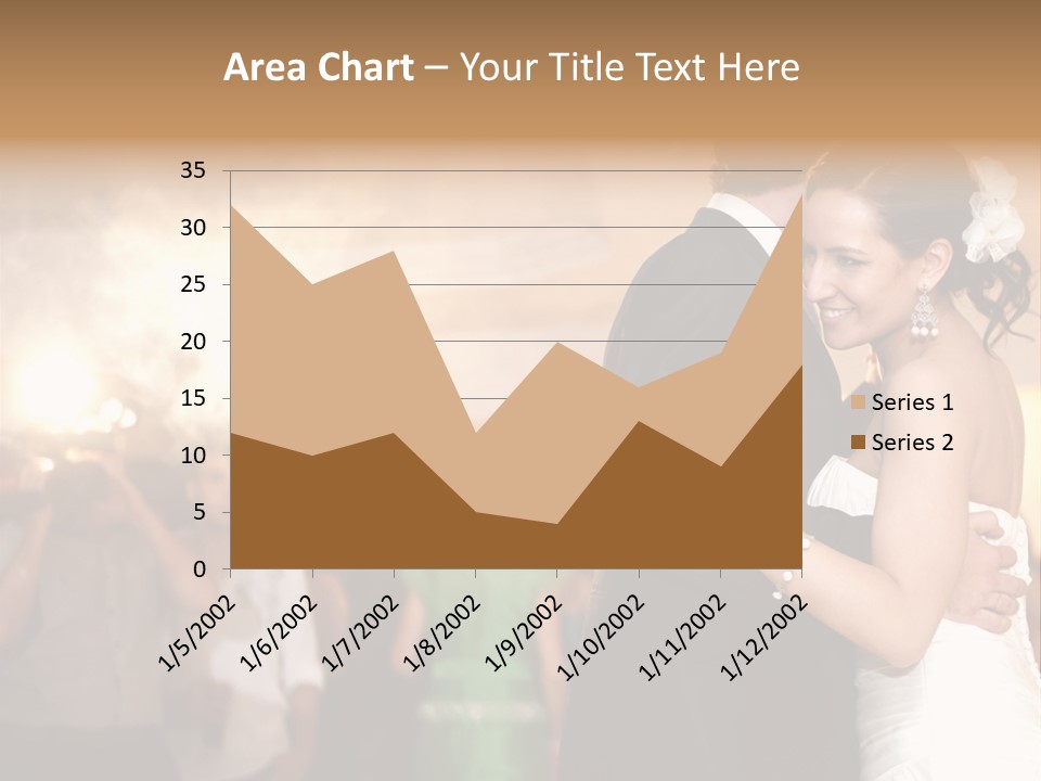 Groom Happy Sunset PowerPoint Template