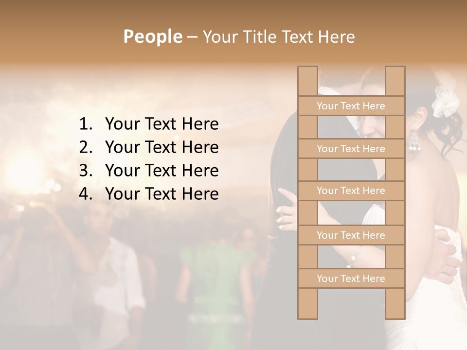 Groom Happy Sunset PowerPoint Template