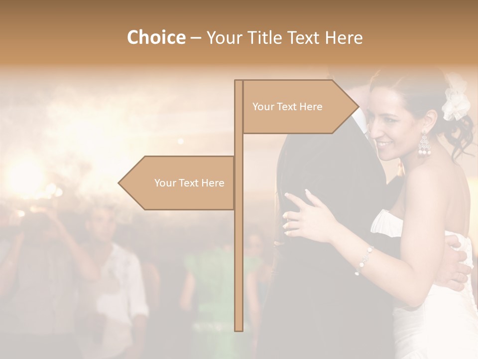 Groom Happy Sunset PowerPoint Template