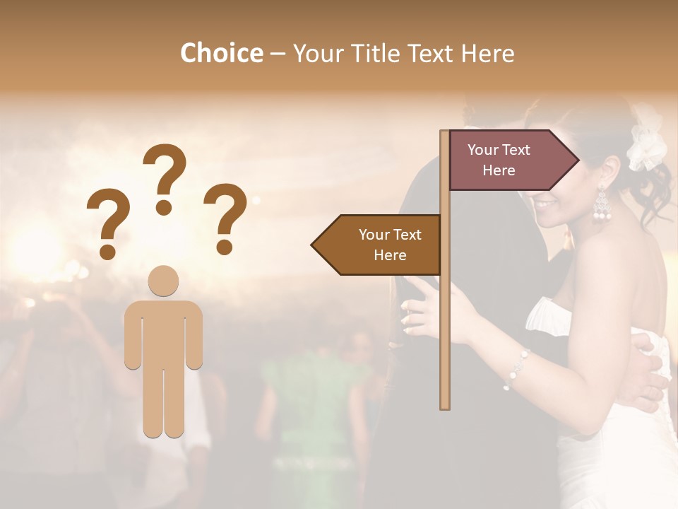 Groom Happy Sunset PowerPoint Template