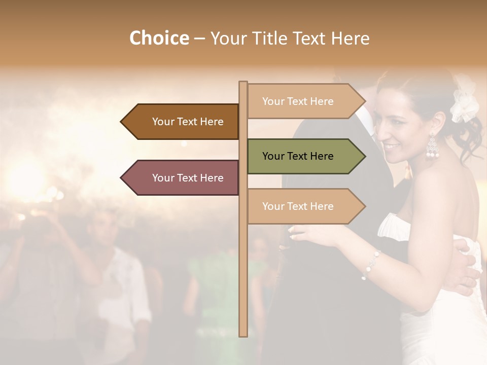 Groom Happy Sunset PowerPoint Template