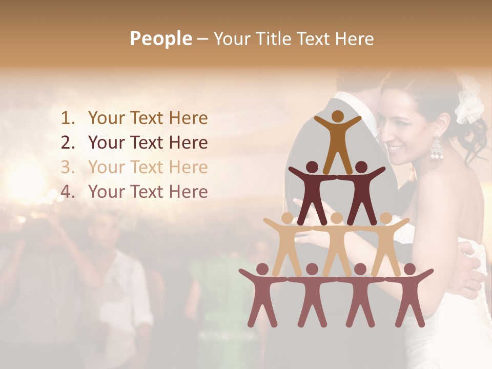 Groom Happy Sunset PowerPoint Template