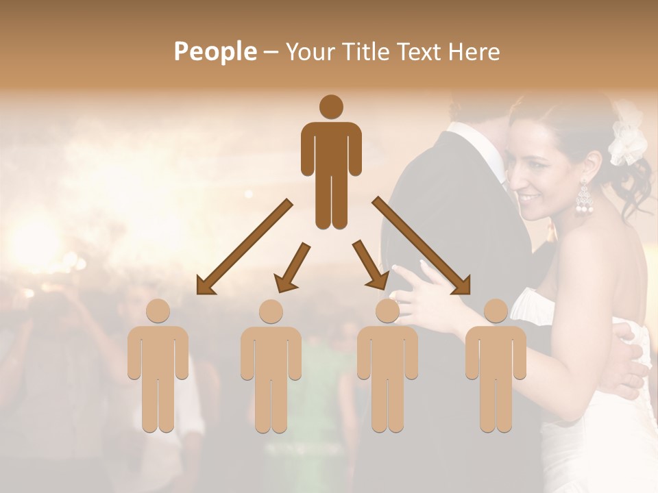 Groom Happy Sunset PowerPoint Template