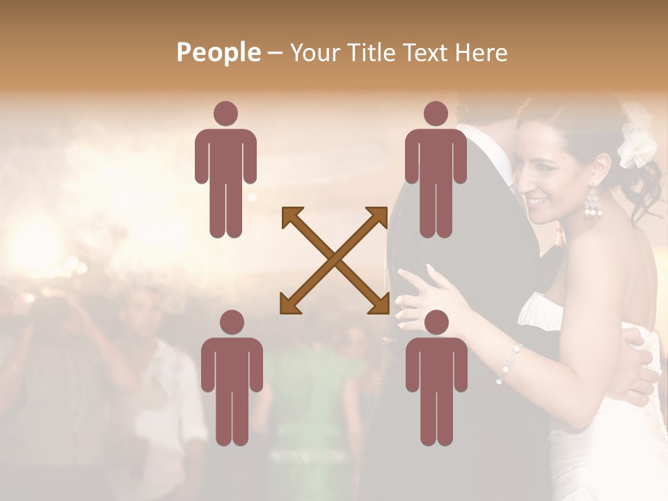 Groom Happy Sunset PowerPoint Template