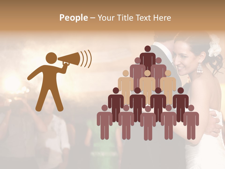 Groom Happy Sunset PowerPoint Template