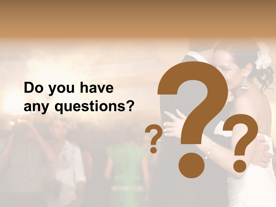 Groom Happy Sunset PowerPoint Template