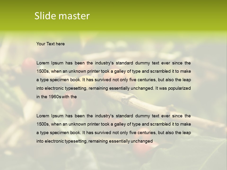 A Bunch Of Berries Are Growing On A Tree PowerPoint Template