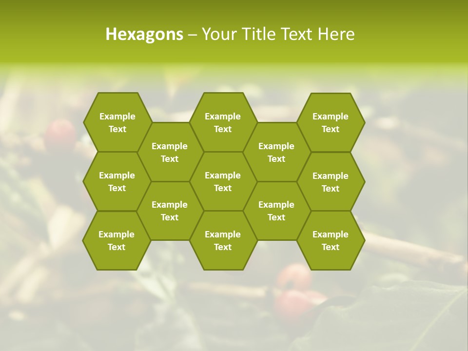 A Bunch Of Berries Are Growing On A Tree PowerPoint Template