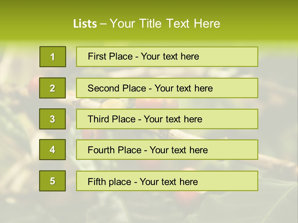 A Bunch Of Berries Are Growing On A Tree PowerPoint Template