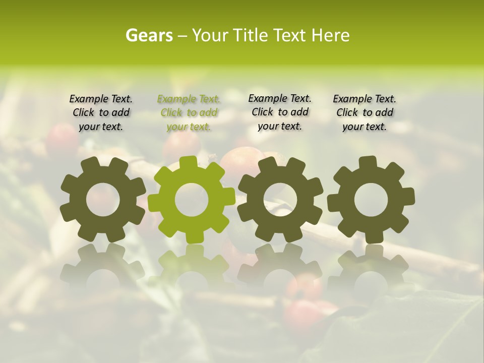 A Bunch Of Berries Are Growing On A Tree PowerPoint Template