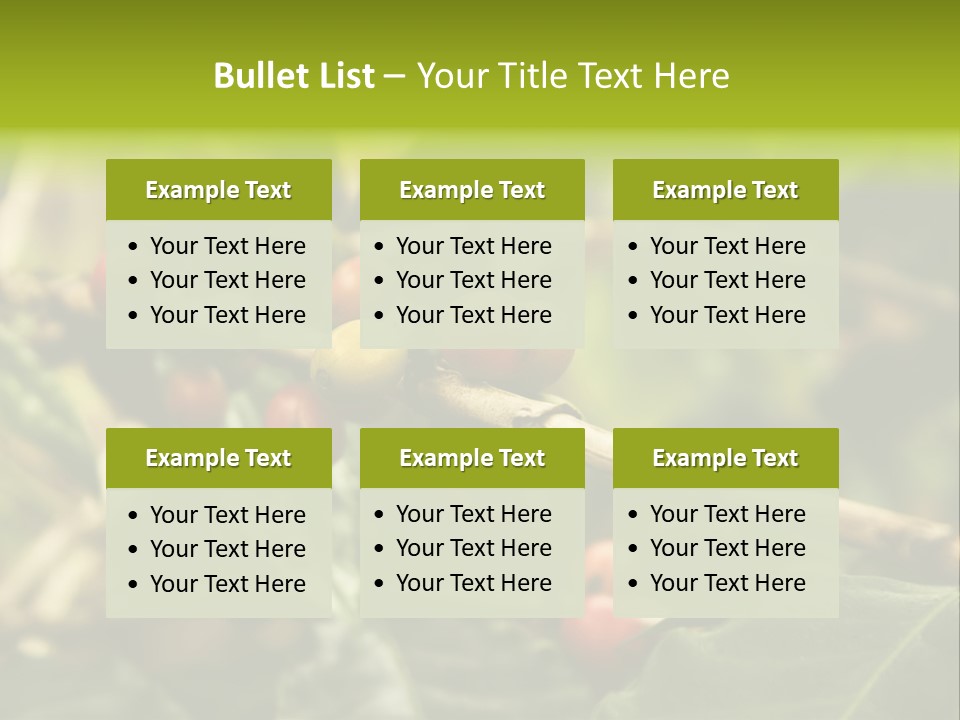 A Bunch Of Berries Are Growing On A Tree PowerPoint Template