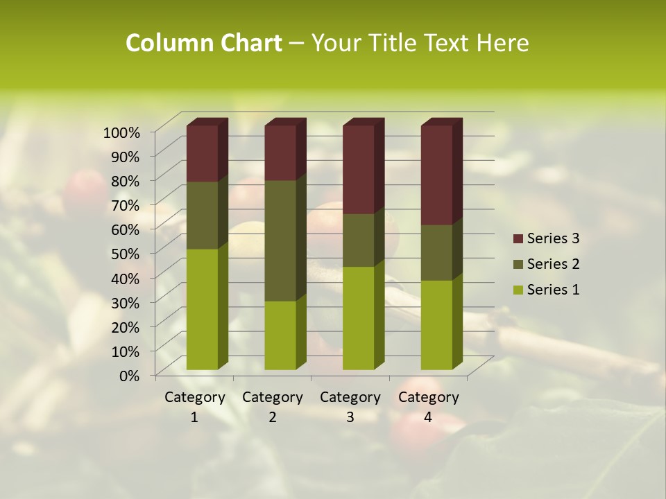 A Bunch Of Berries Are Growing On A Tree PowerPoint Template