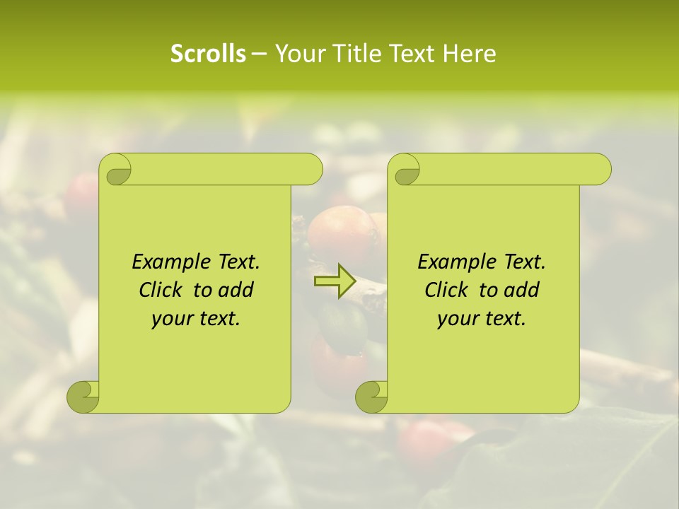 A Bunch Of Berries Are Growing On A Tree PowerPoint Template