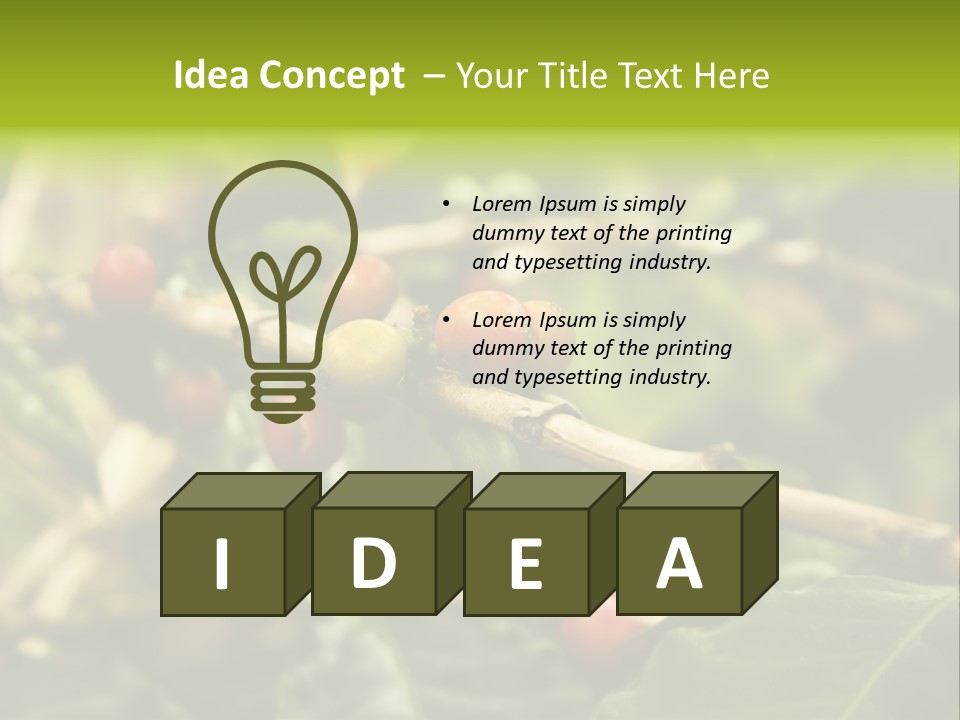 A Bunch Of Berries Are Growing On A Tree PowerPoint Template