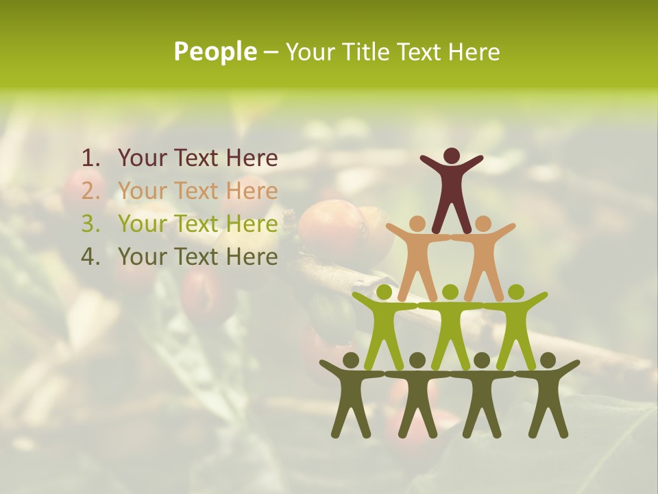 A Bunch Of Berries Are Growing On A Tree PowerPoint Template