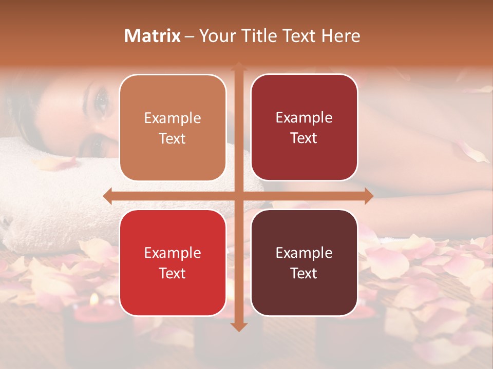 A Beautiful Woman Laying On A Towel Next To Candles PowerPoint Template