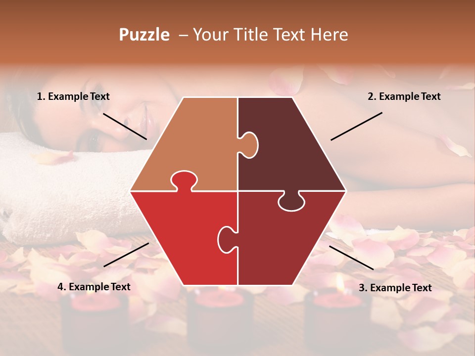 A Beautiful Woman Laying On A Towel Next To Candles PowerPoint Template