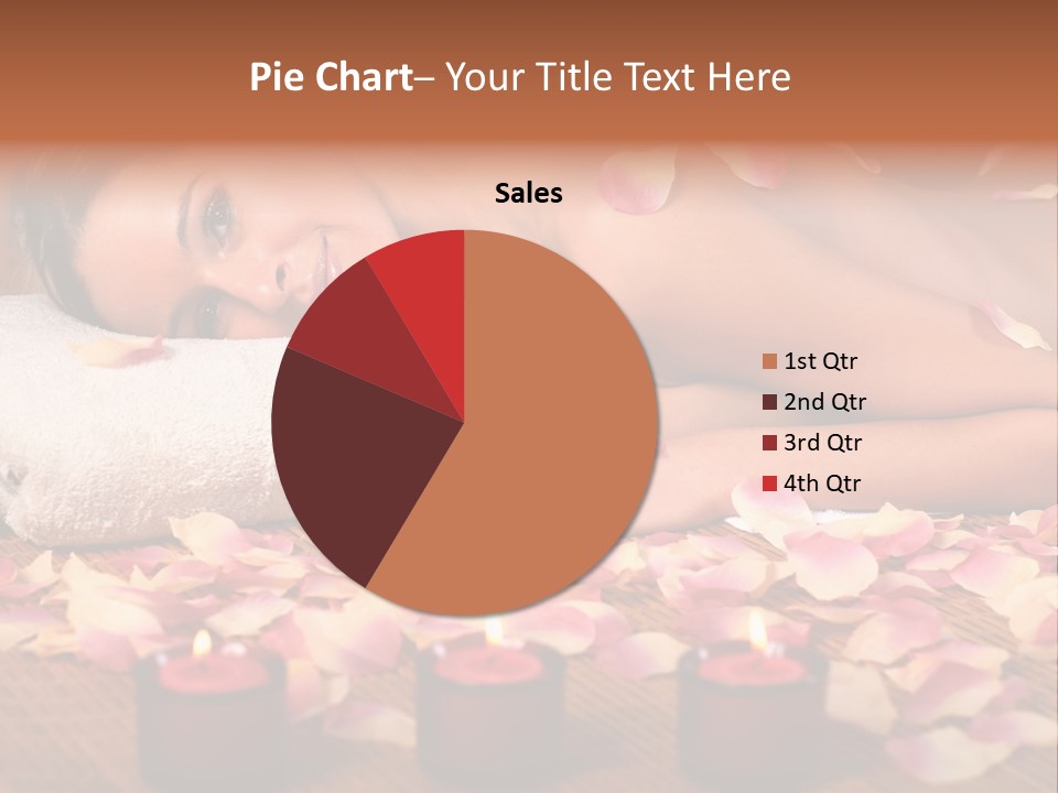 A Beautiful Woman Laying On A Towel Next To Candles PowerPoint Template