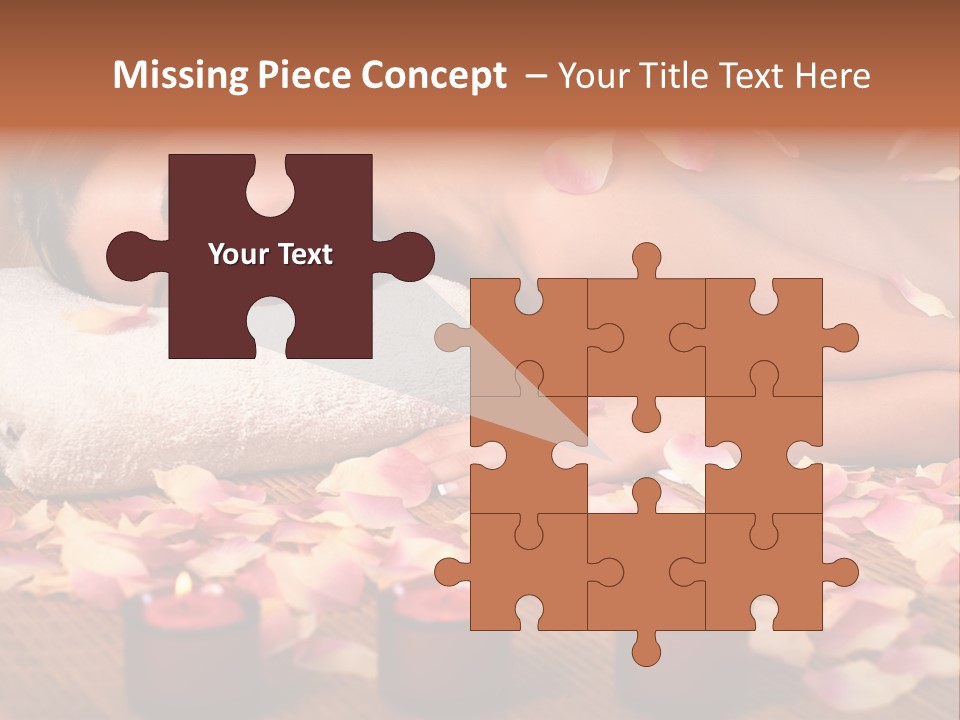 A Beautiful Woman Laying On A Towel Next To Candles PowerPoint Template