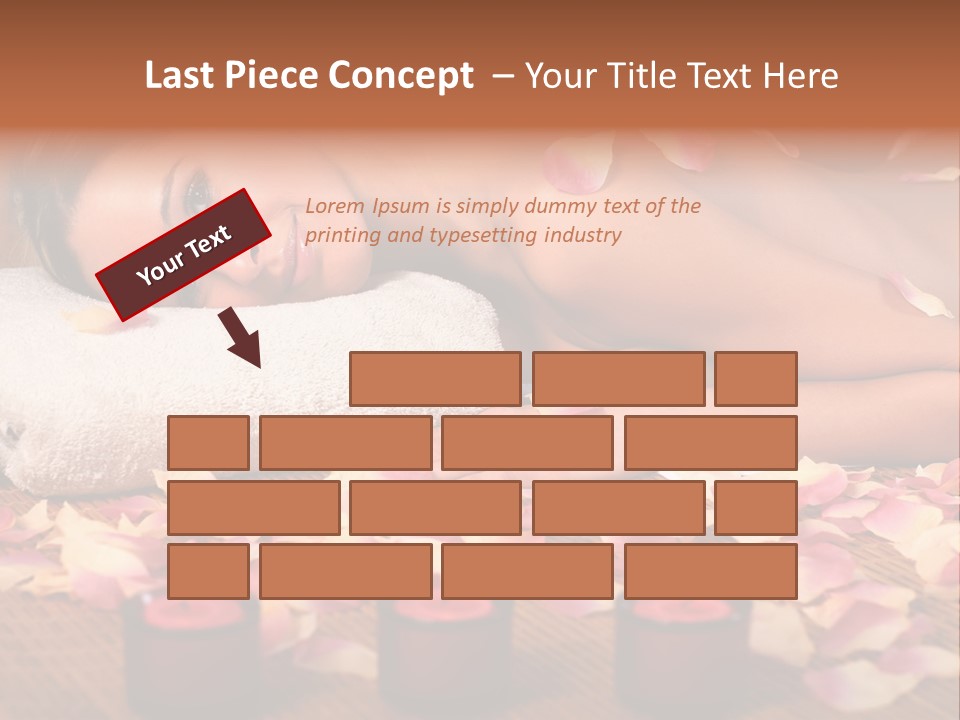 A Beautiful Woman Laying On A Towel Next To Candles PowerPoint Template