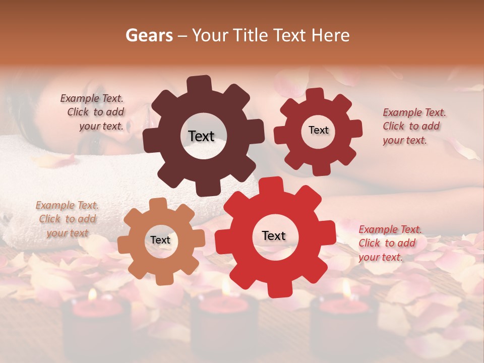 A Beautiful Woman Laying On A Towel Next To Candles PowerPoint Template