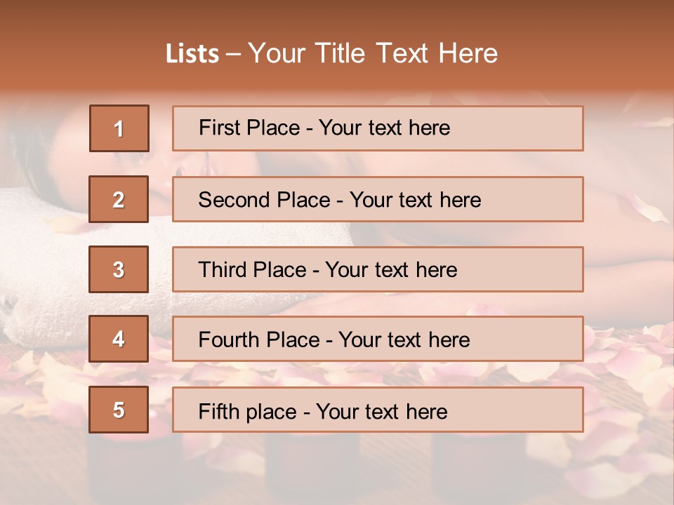 A Beautiful Woman Laying On A Towel Next To Candles PowerPoint Template