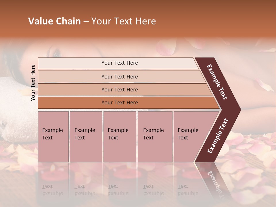 A Beautiful Woman Laying On A Towel Next To Candles PowerPoint Template