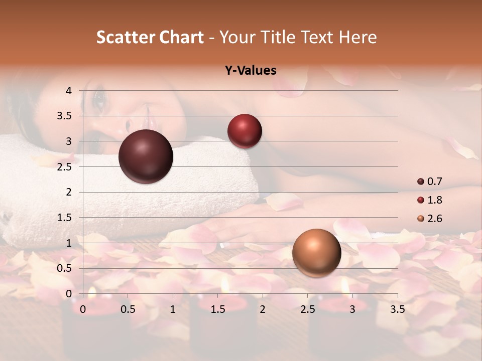 A Beautiful Woman Laying On A Towel Next To Candles PowerPoint Template