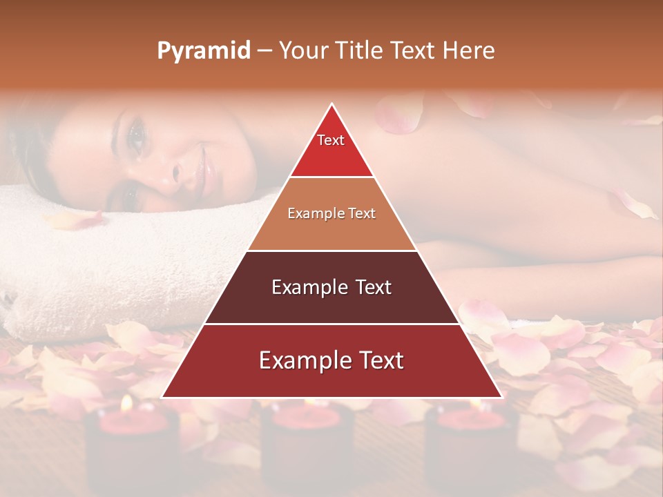 A Beautiful Woman Laying On A Towel Next To Candles PowerPoint Template