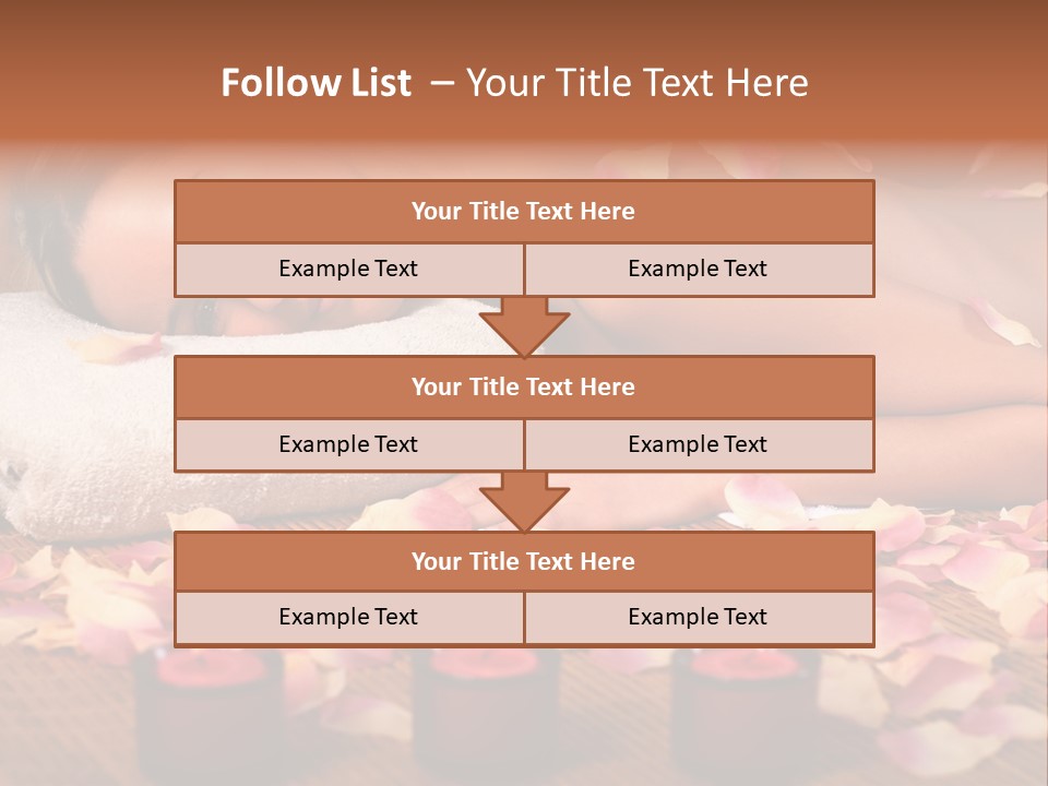 A Beautiful Woman Laying On A Towel Next To Candles PowerPoint Template