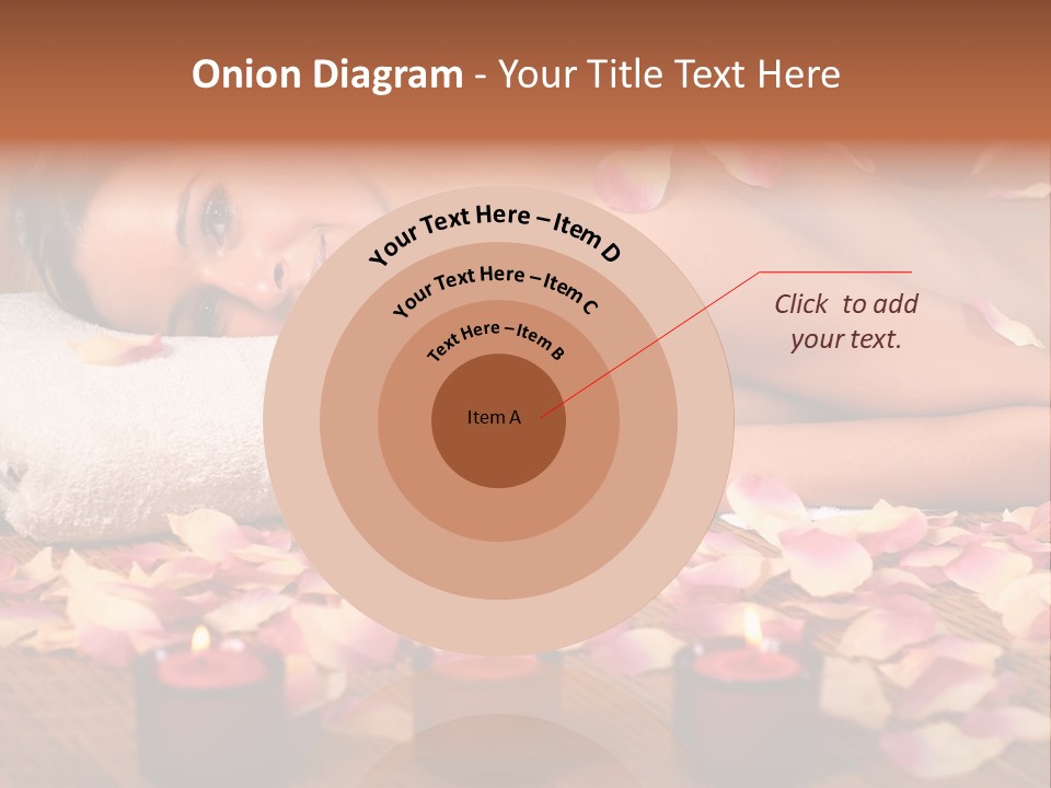 A Beautiful Woman Laying On A Towel Next To Candles PowerPoint Template