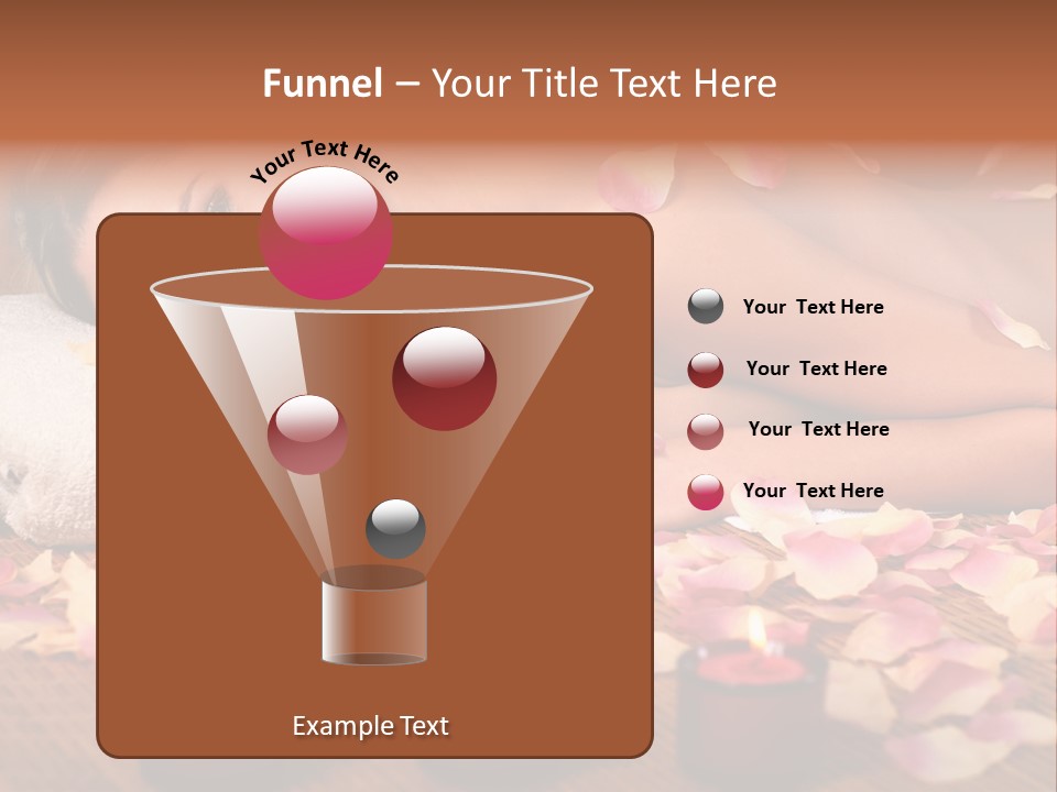 A Beautiful Woman Laying On A Towel Next To Candles PowerPoint Template