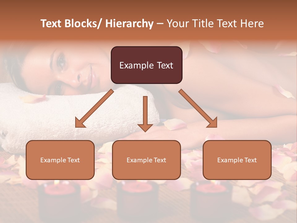 A Beautiful Woman Laying On A Towel Next To Candles PowerPoint Template