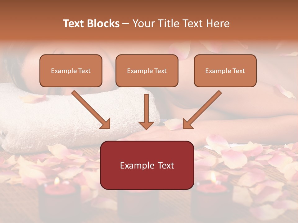 A Beautiful Woman Laying On A Towel Next To Candles PowerPoint Template