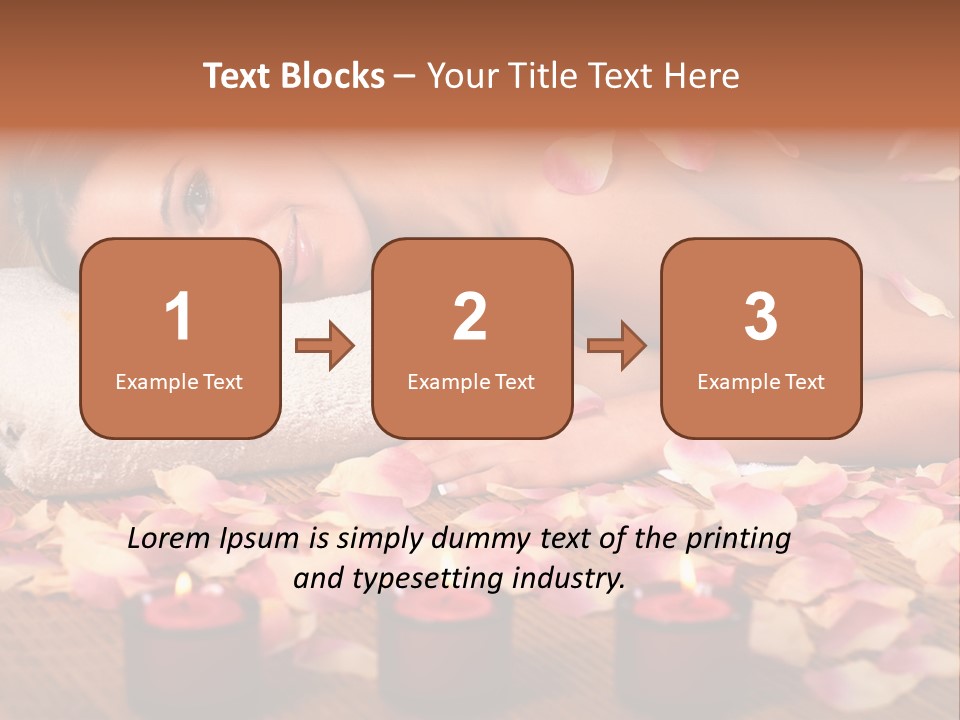 A Beautiful Woman Laying On A Towel Next To Candles PowerPoint Template