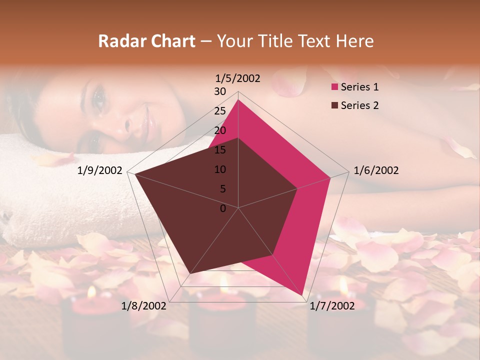 A Beautiful Woman Laying On A Towel Next To Candles PowerPoint Template