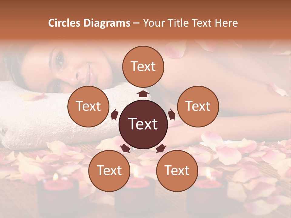 A Beautiful Woman Laying On A Towel Next To Candles PowerPoint Template