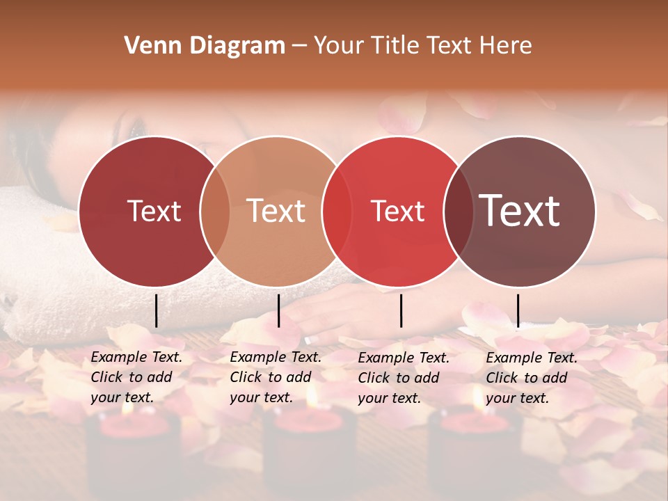 A Beautiful Woman Laying On A Towel Next To Candles PowerPoint Template