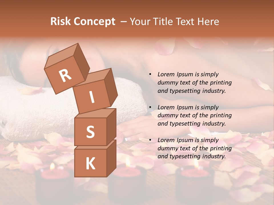 A Beautiful Woman Laying On A Towel Next To Candles PowerPoint Template