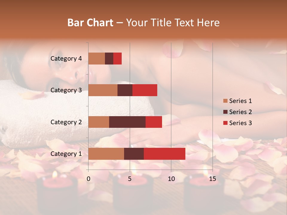 A Beautiful Woman Laying On A Towel Next To Candles PowerPoint Template