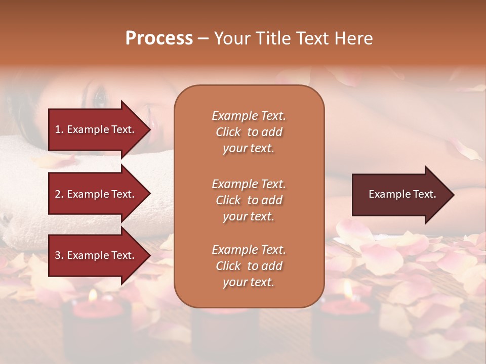 A Beautiful Woman Laying On A Towel Next To Candles PowerPoint Template